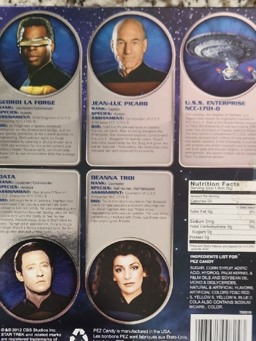 Star Trek Next Generation 25th Anniversary PEZ Dispenser Set Limited Run - Picture 10 of 12